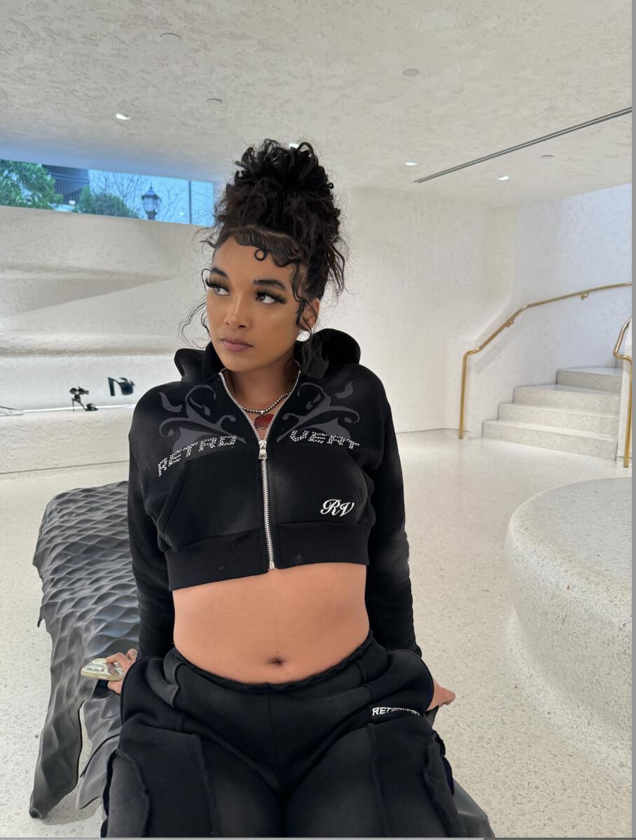 Retrovert "Distressed" Women's Cropped Hoodie