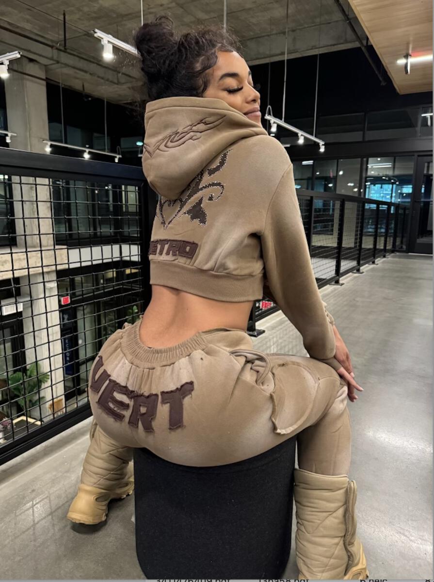 Retrovert "Distressed" Women's Cropped Hoodie