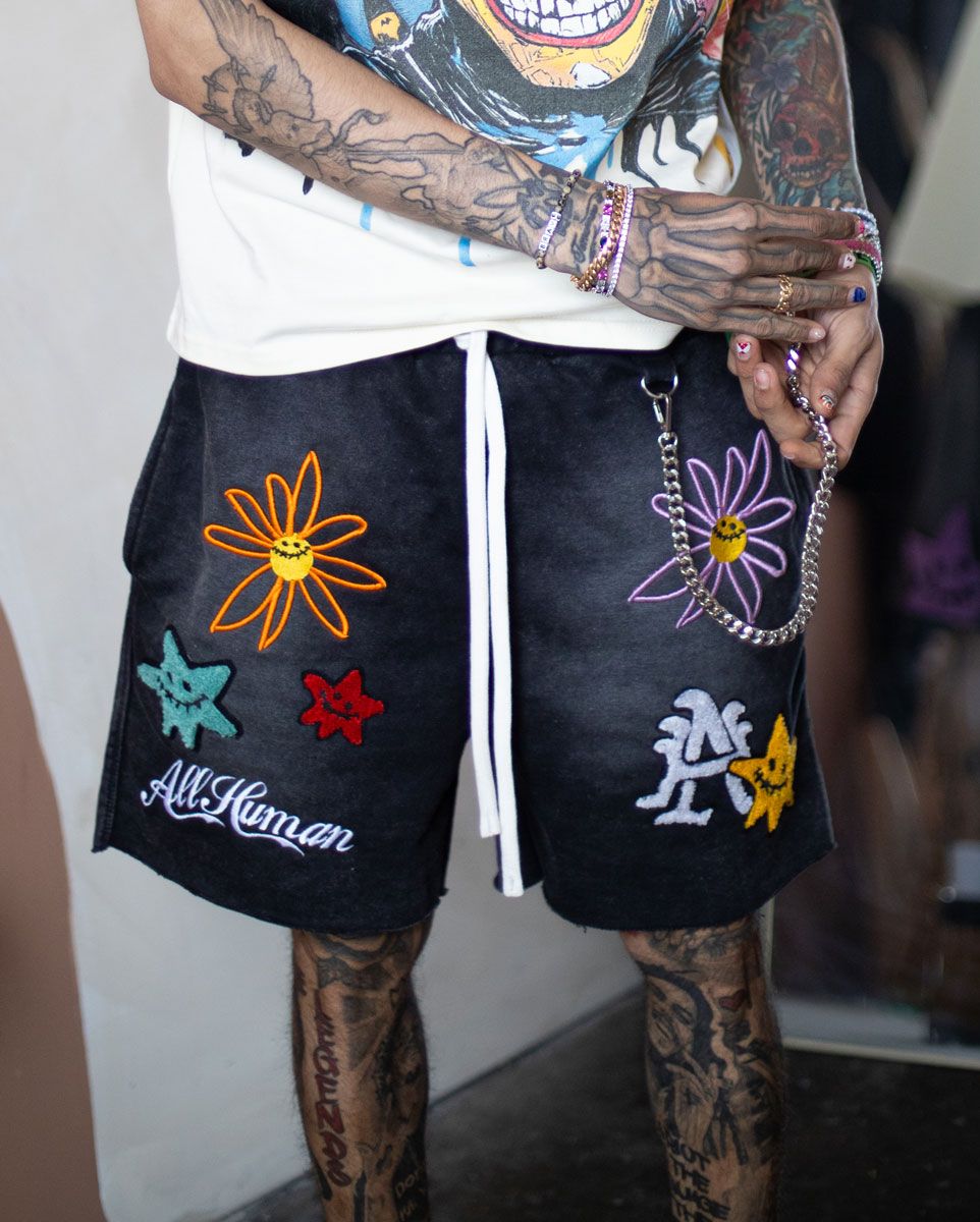 All Human "Wild Flower" Sweat Shorts