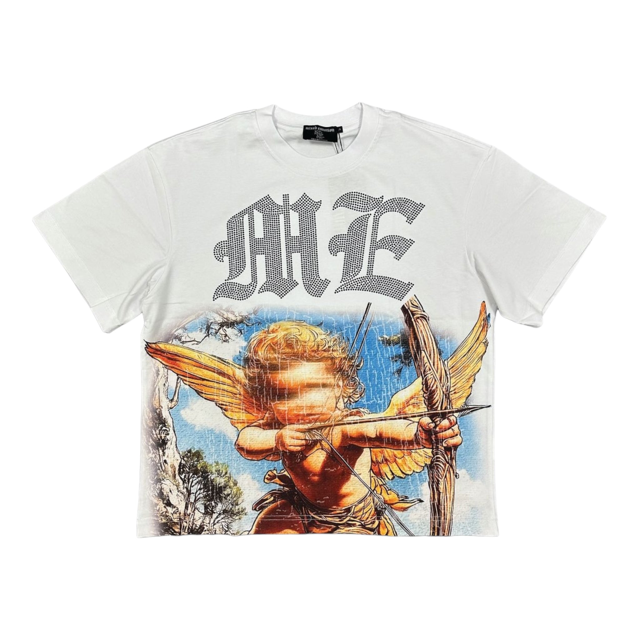 Mixed Emotion "White Angel" Rhinestone T-Shirt