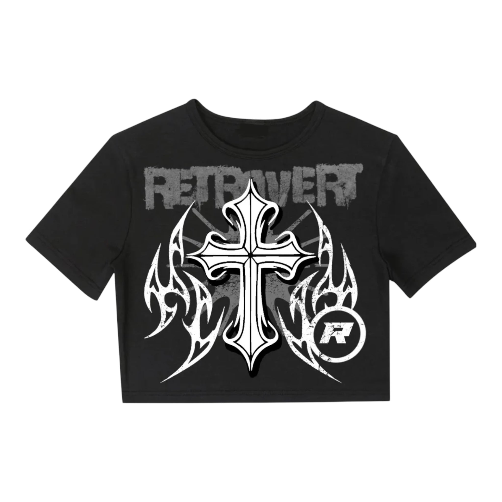 Retovert "Cross Biker" Cropped T-Shirt