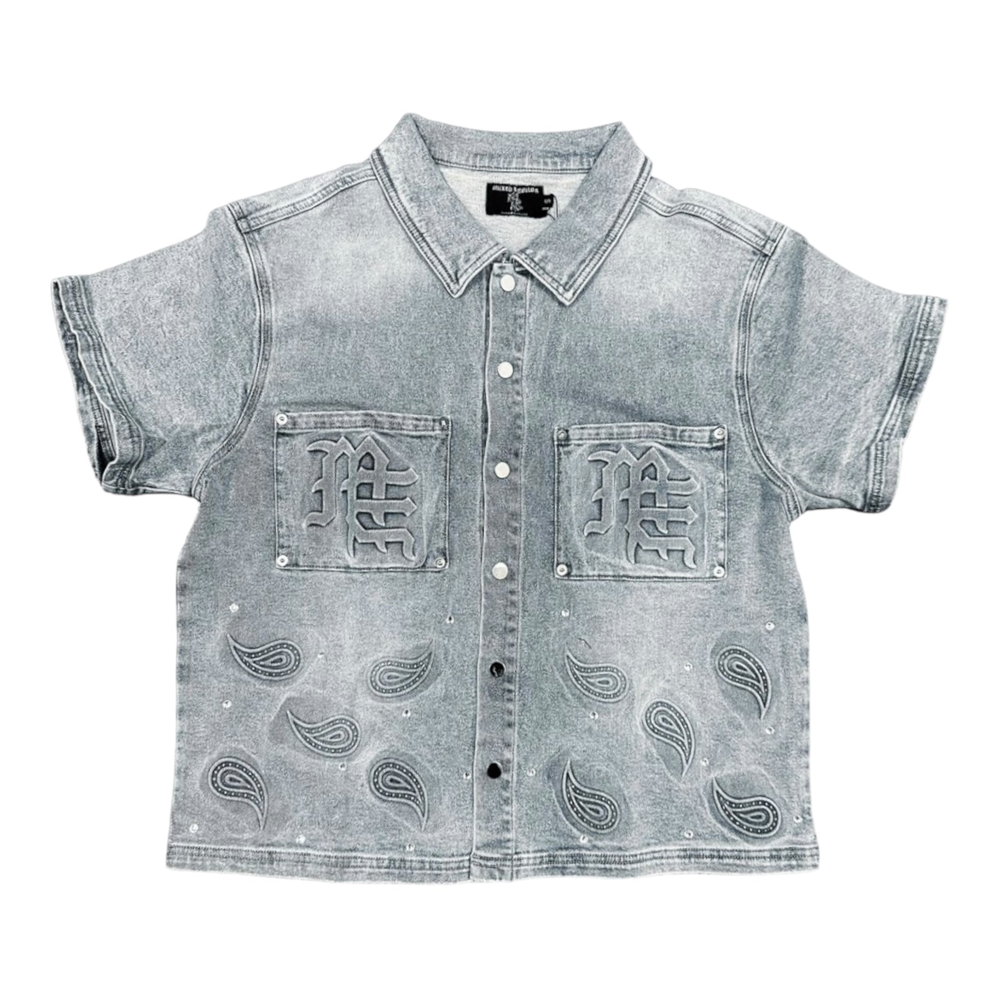 Mixed Emotion "Paisley" Denim Shirt