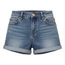 Baby Phat "2 Tone Kitty" Women Denim Rhinestone Shorts