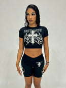 Retovert "Cross Biker" Cropped T-Shirt