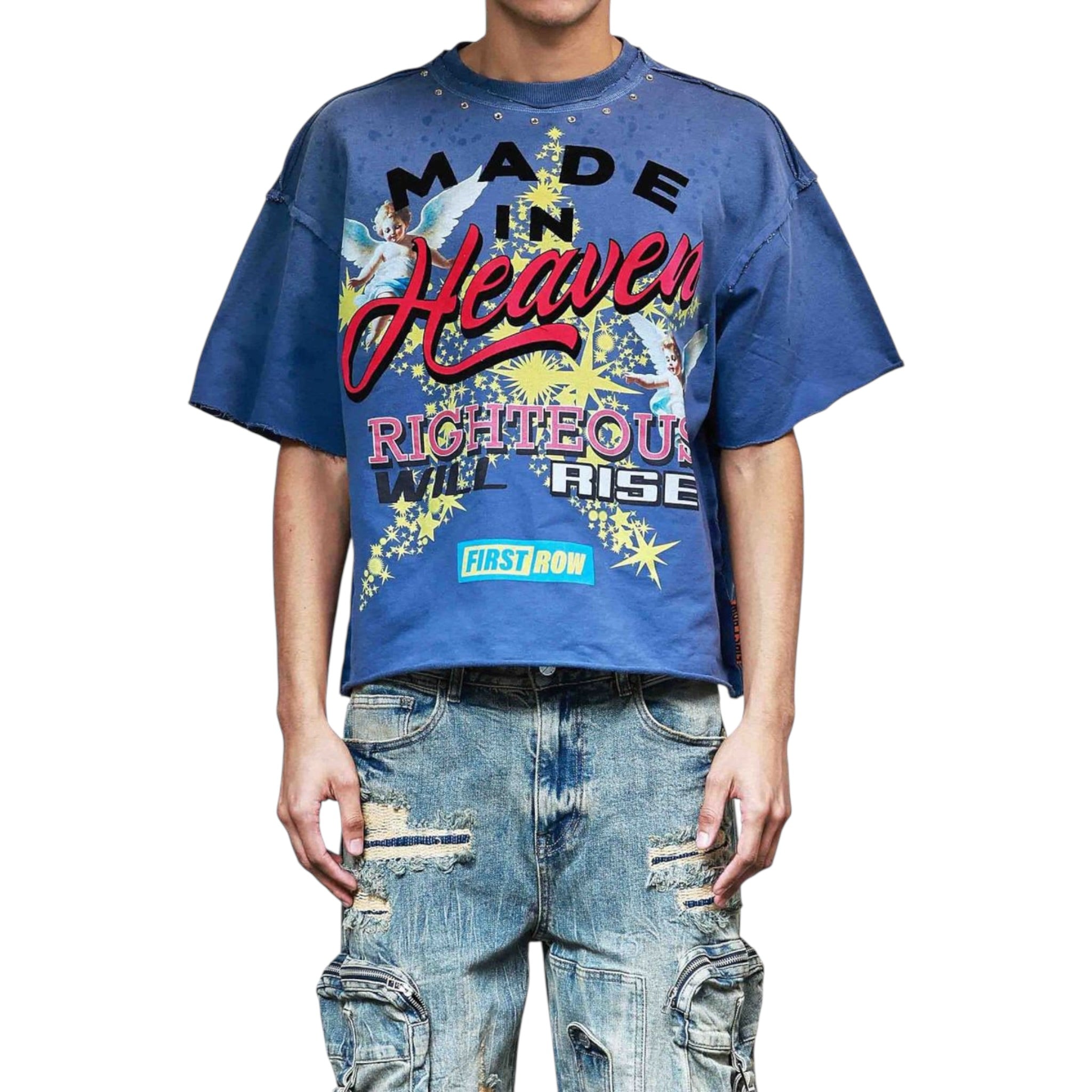 First Row "Made In Heaven Righteous Will" Cropped T-shirt