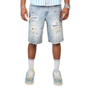 Preme "Stone & Pearls" Denim Shorts