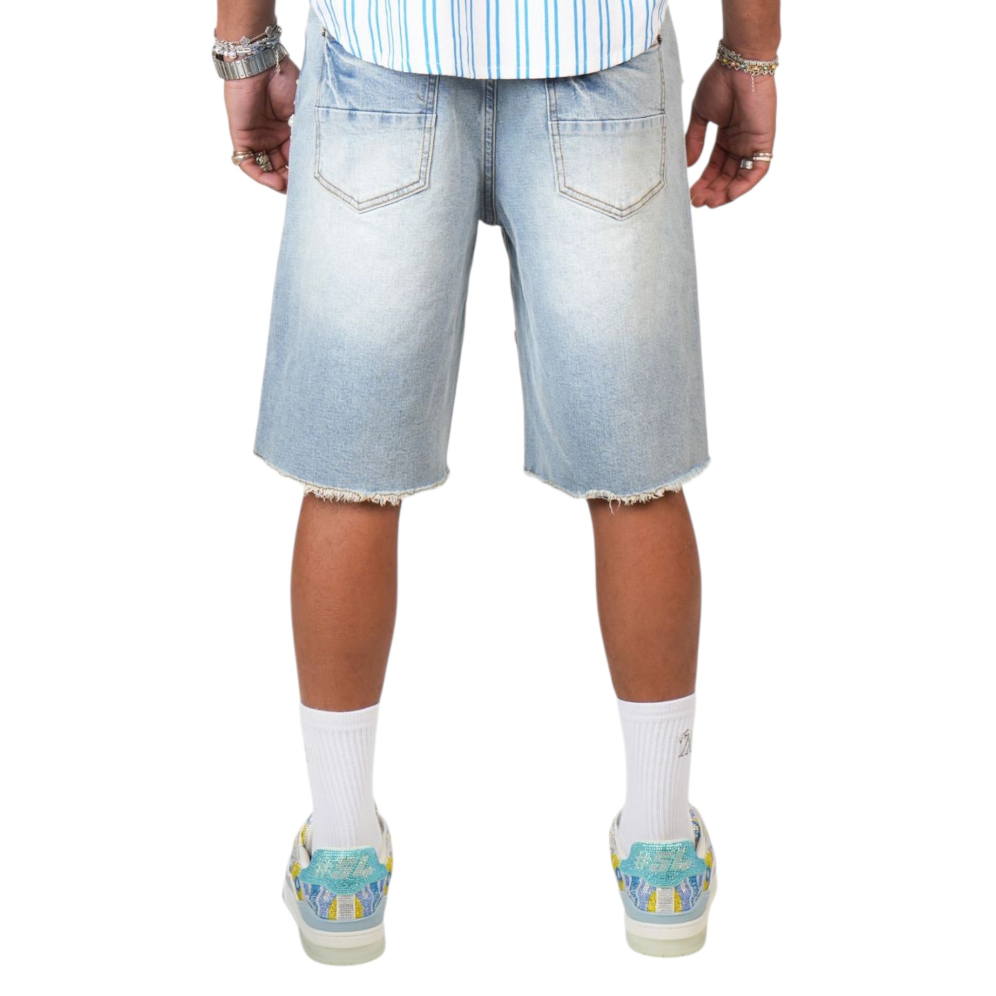 Preme "Stone & Pearl" Denim Shorts