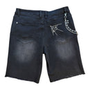 Kilogram "Web" Rhinestone Denim Shorts