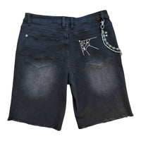 Kilogram "Web" Rhinestone Denim Shorts