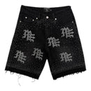 Mixed Emotion "Rhinestone" Denim Shorts