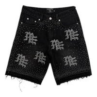 Mixed Emotion "Rhinestone" Denim Shorts