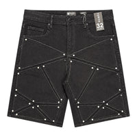 "Geometric" Denim Shorts