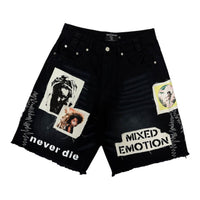 "Chaos" Carpenter Denim Shorts