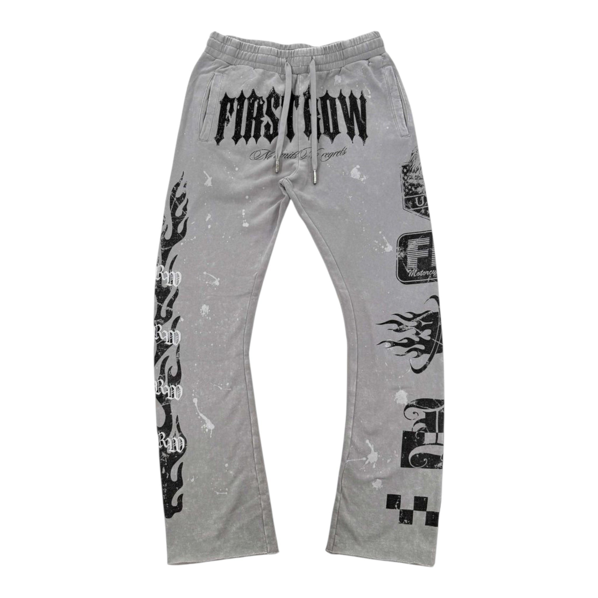"No Limits No Regrets" Flare Joggers