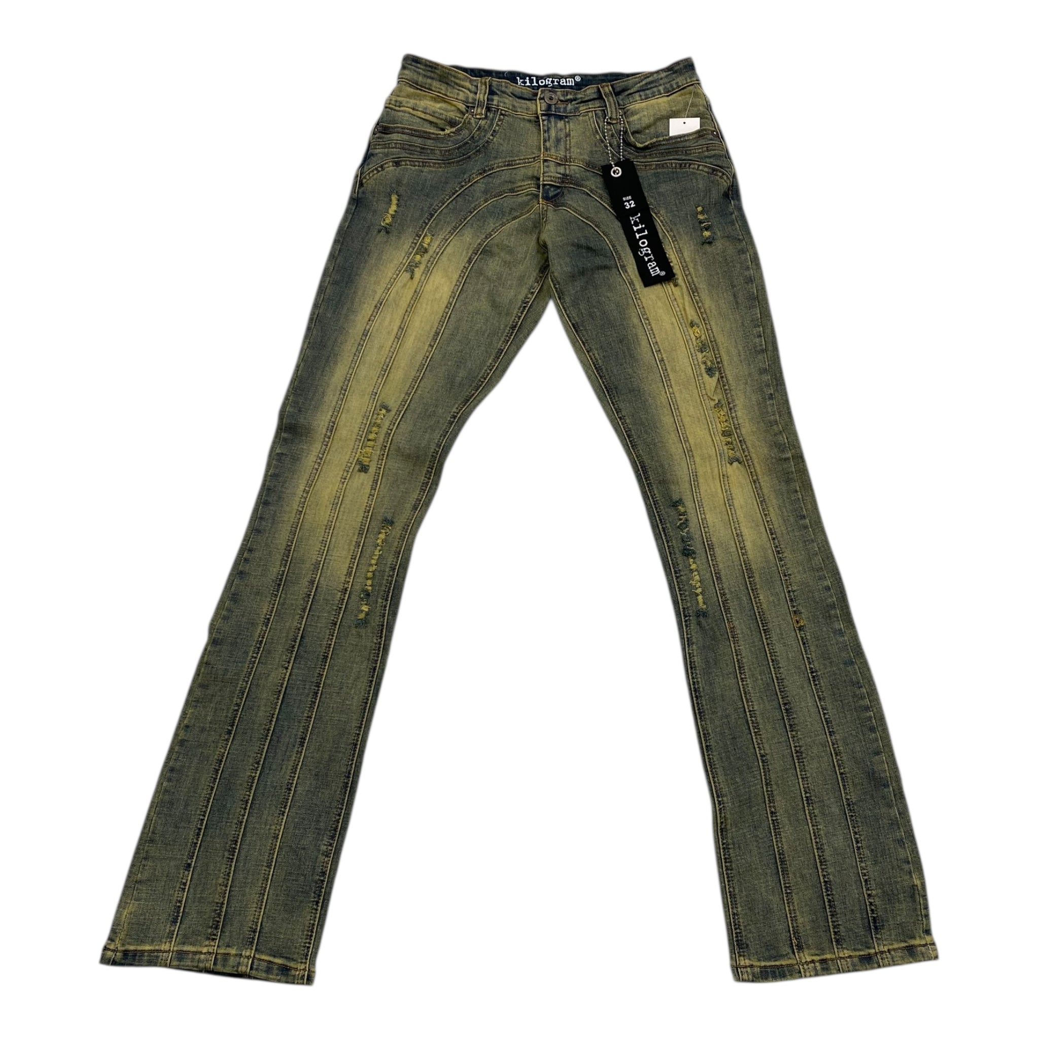 Kilogram "Centric" Stacked Jeans