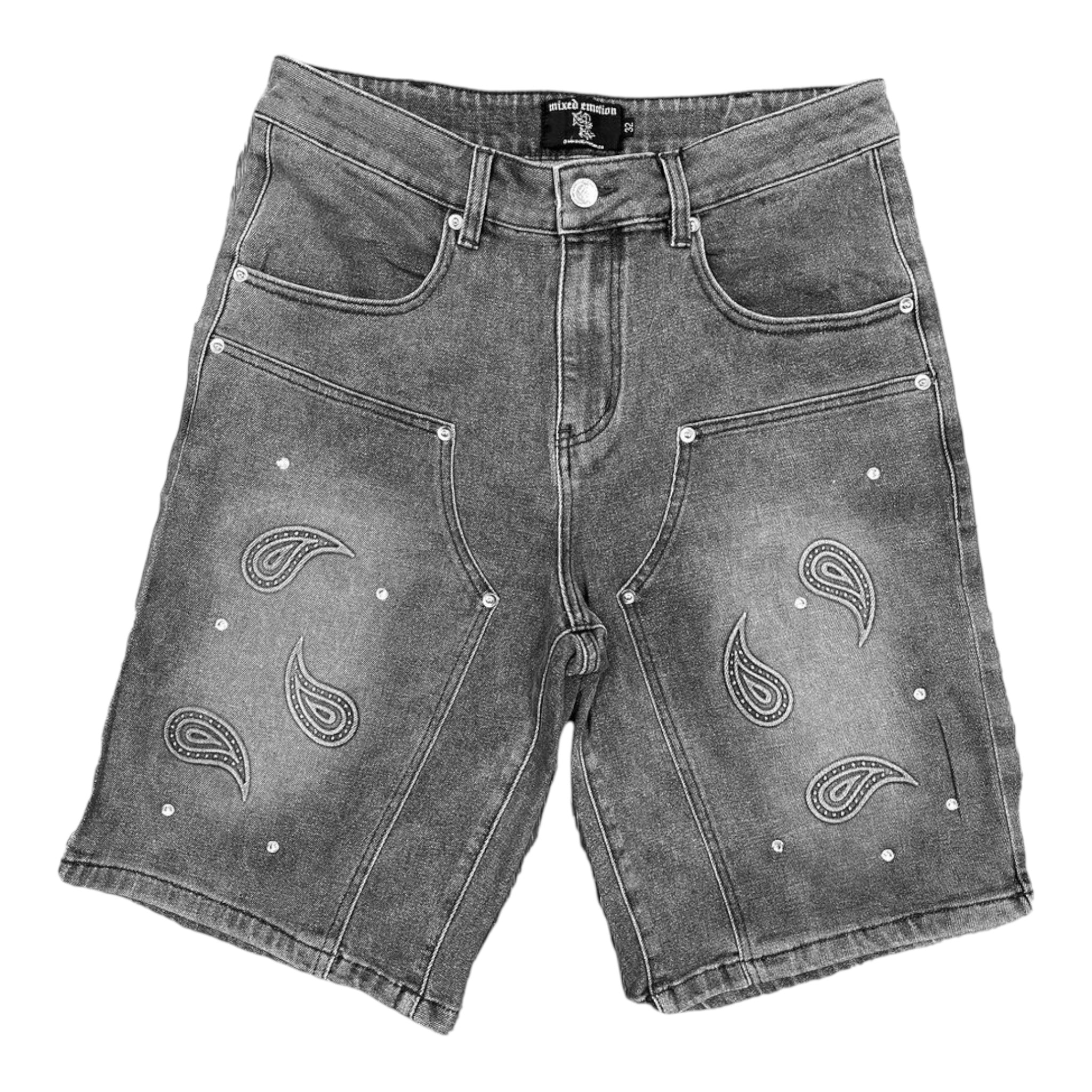 Mixed Emotion "Paisley" Denim Short