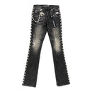 Kilogram "Chrome Cross" Denim Flare Jeans
