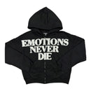 Mixed Emotion "End" Rhinestone Hoodie