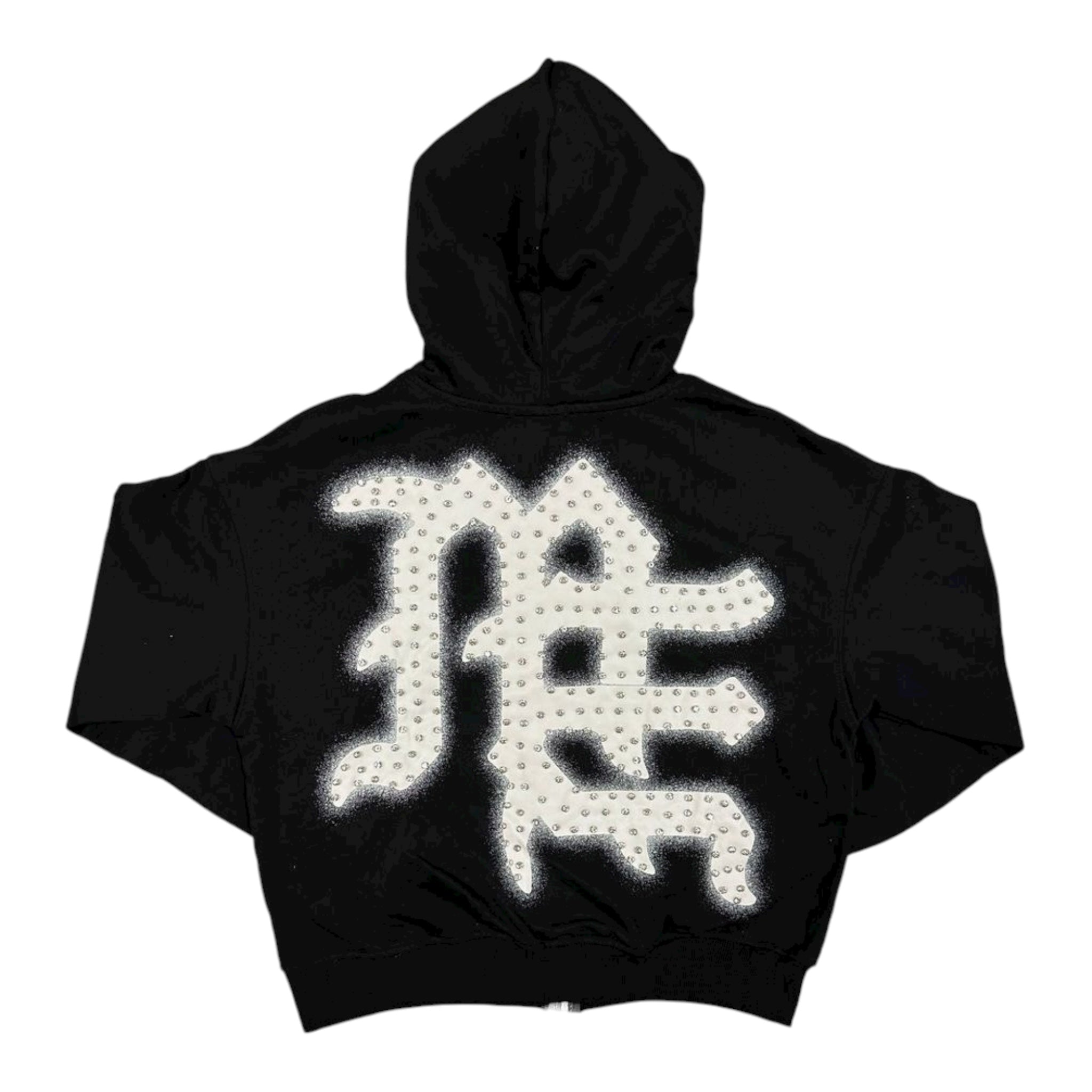 Mixed Emotion "End" Rhinestone Hoodie
