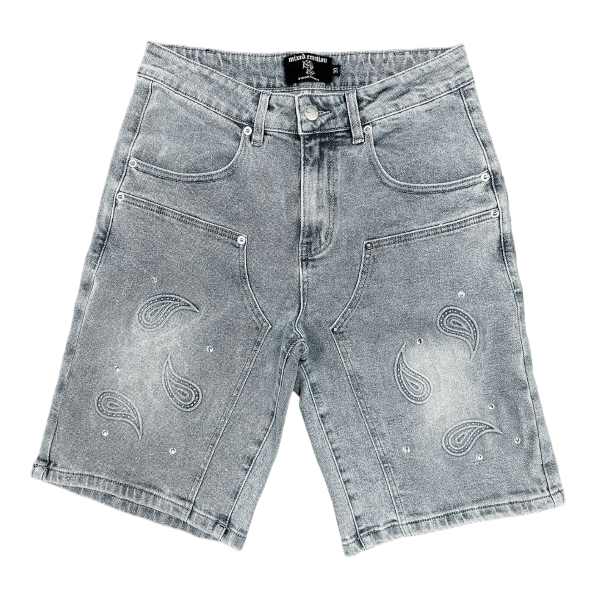 Mixed Emotion "Paisley" Denim Short