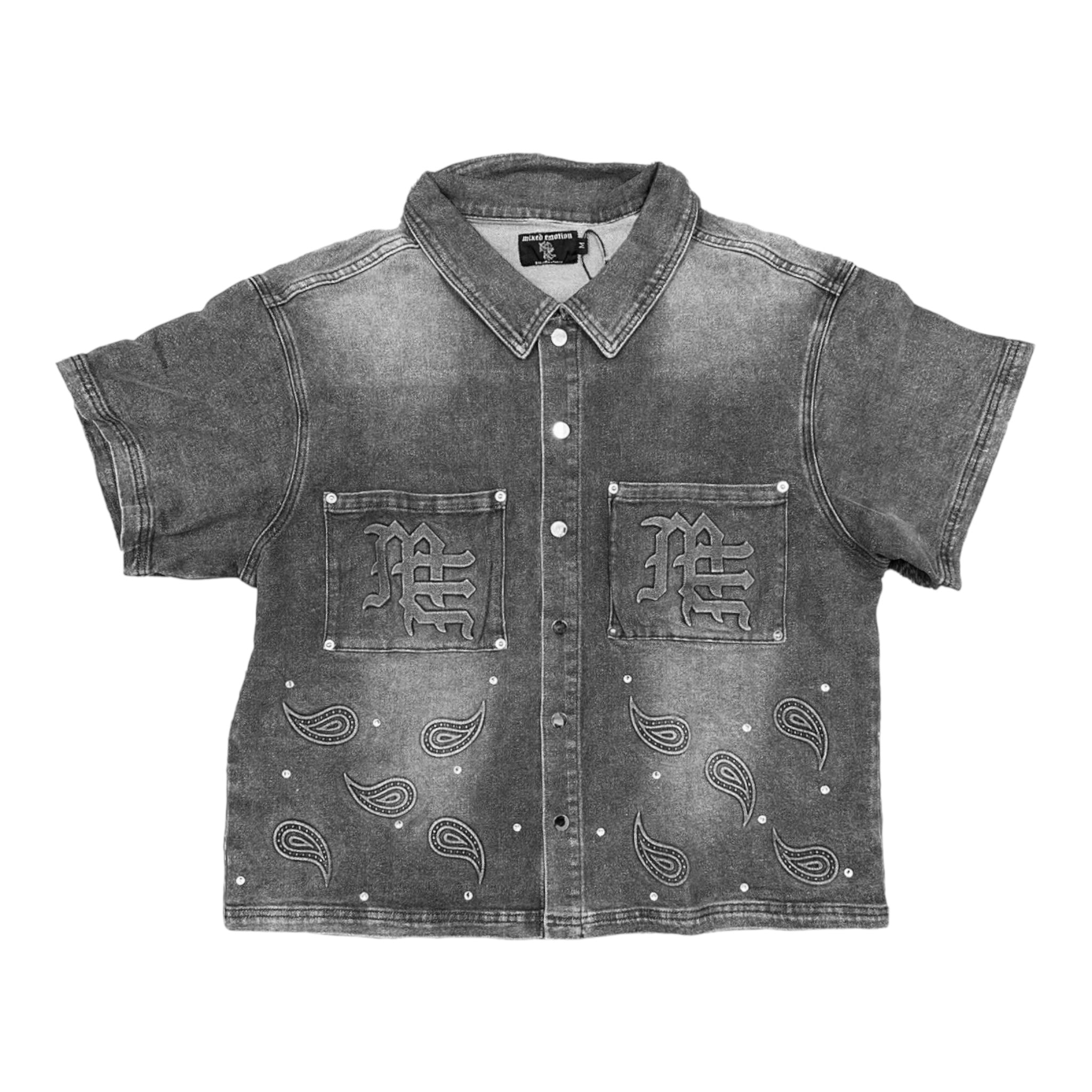 Mixed Emotion "Paisley" Denim Shirt