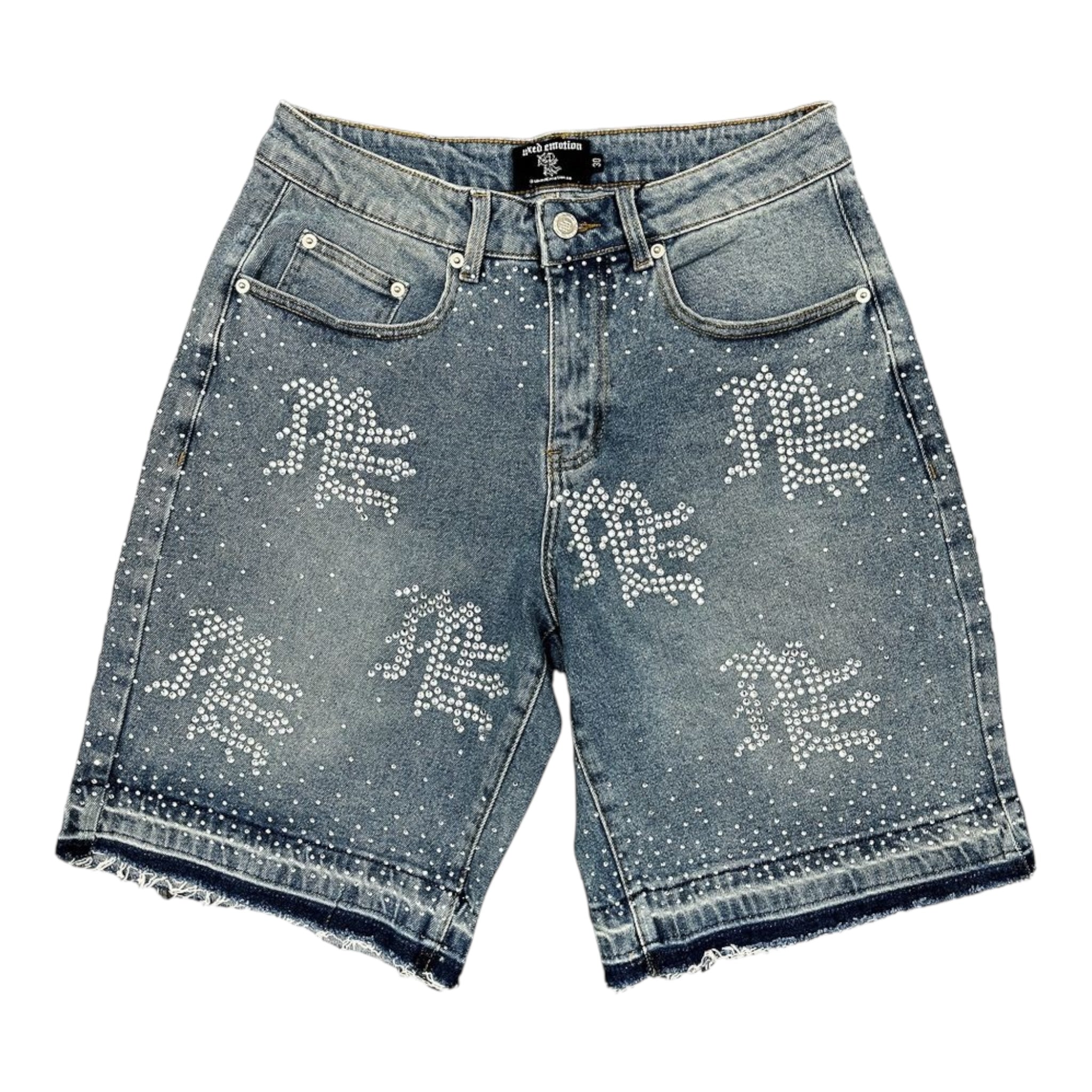 Mixed Emotion "Rhinestone" Denim Shorts