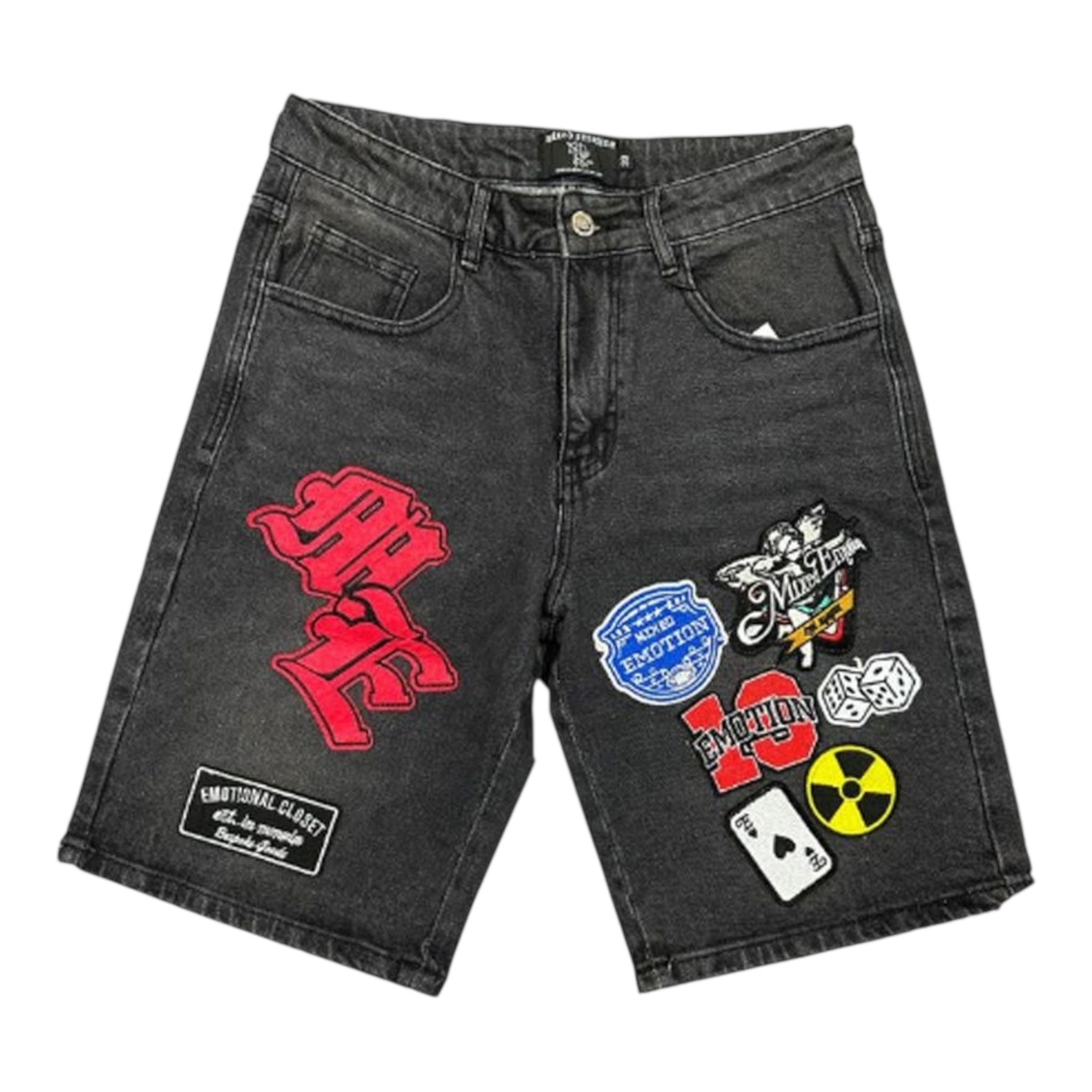 Mixed Emotion "Danger" Denim Shorts