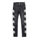 Mixed Emotion "Monogram" Denim Jeans