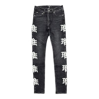 Mixed Emotion "Monogram" Denim Jeans