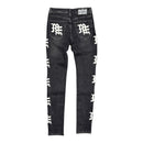 Mixed Emotion "Monogram" Denim Jeans