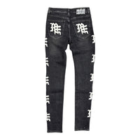Mixed Emotion "Monogram" Denim Jeans