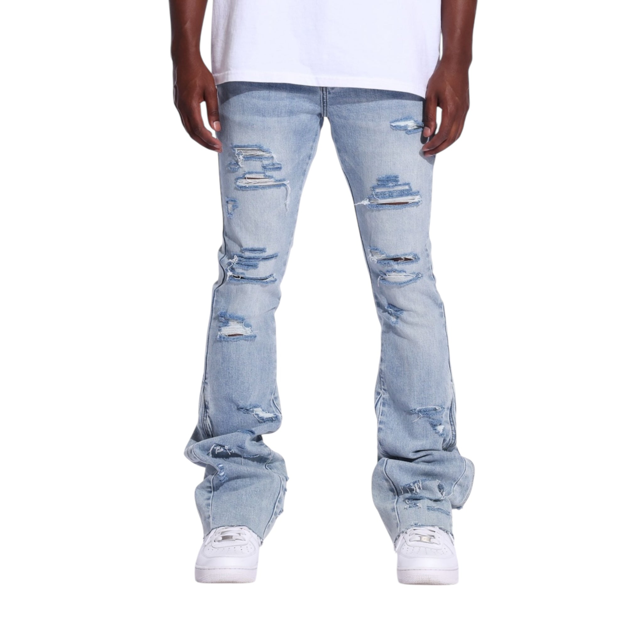 Crysp "Arch Flare Distressed" Denim