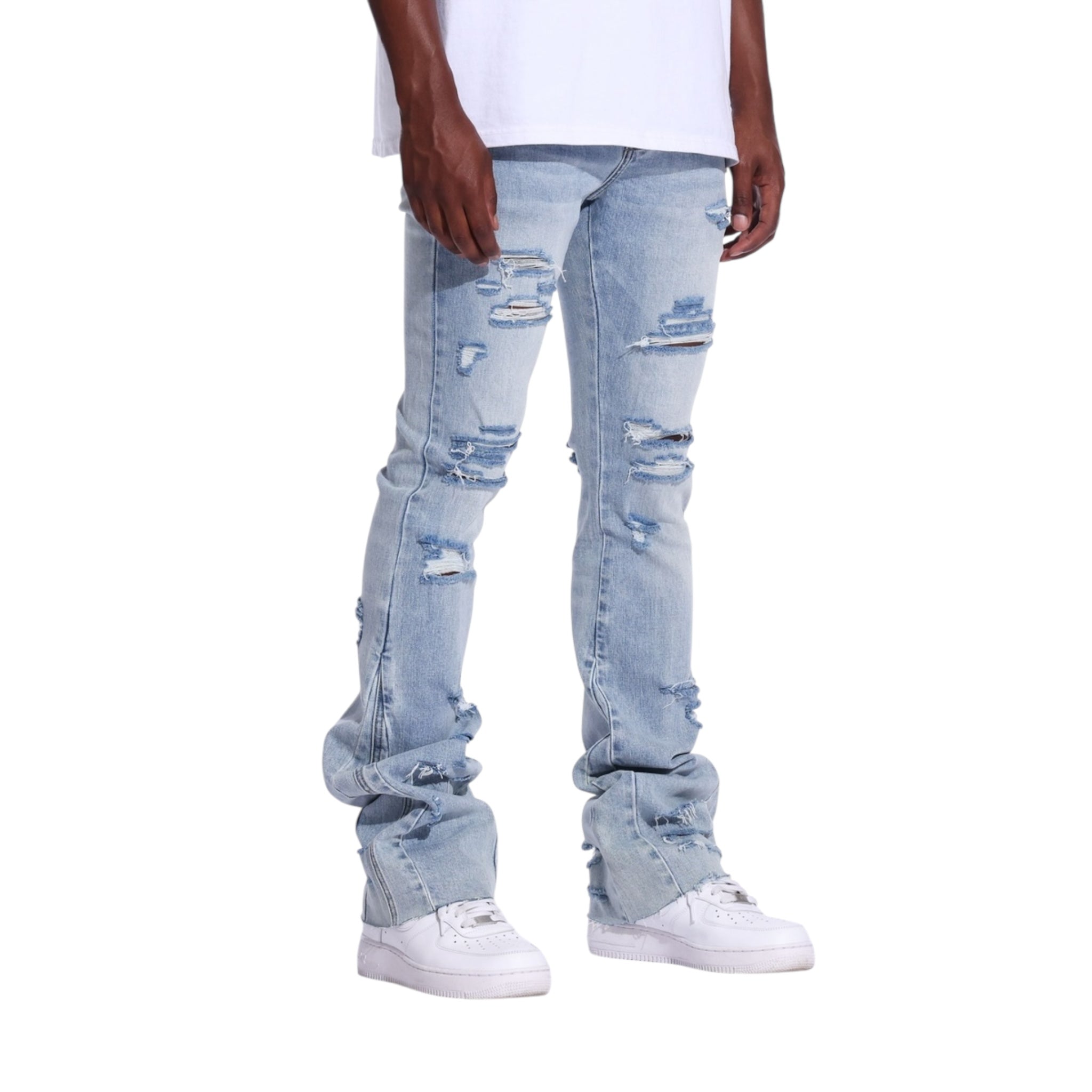 Crysp "Arch Flare Distressed" Denim