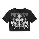 Retovert "Cross Biker" Cropped T-Shirt