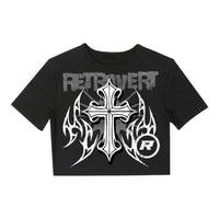 Retovert "Cross Biker" Cropped T-Shirt