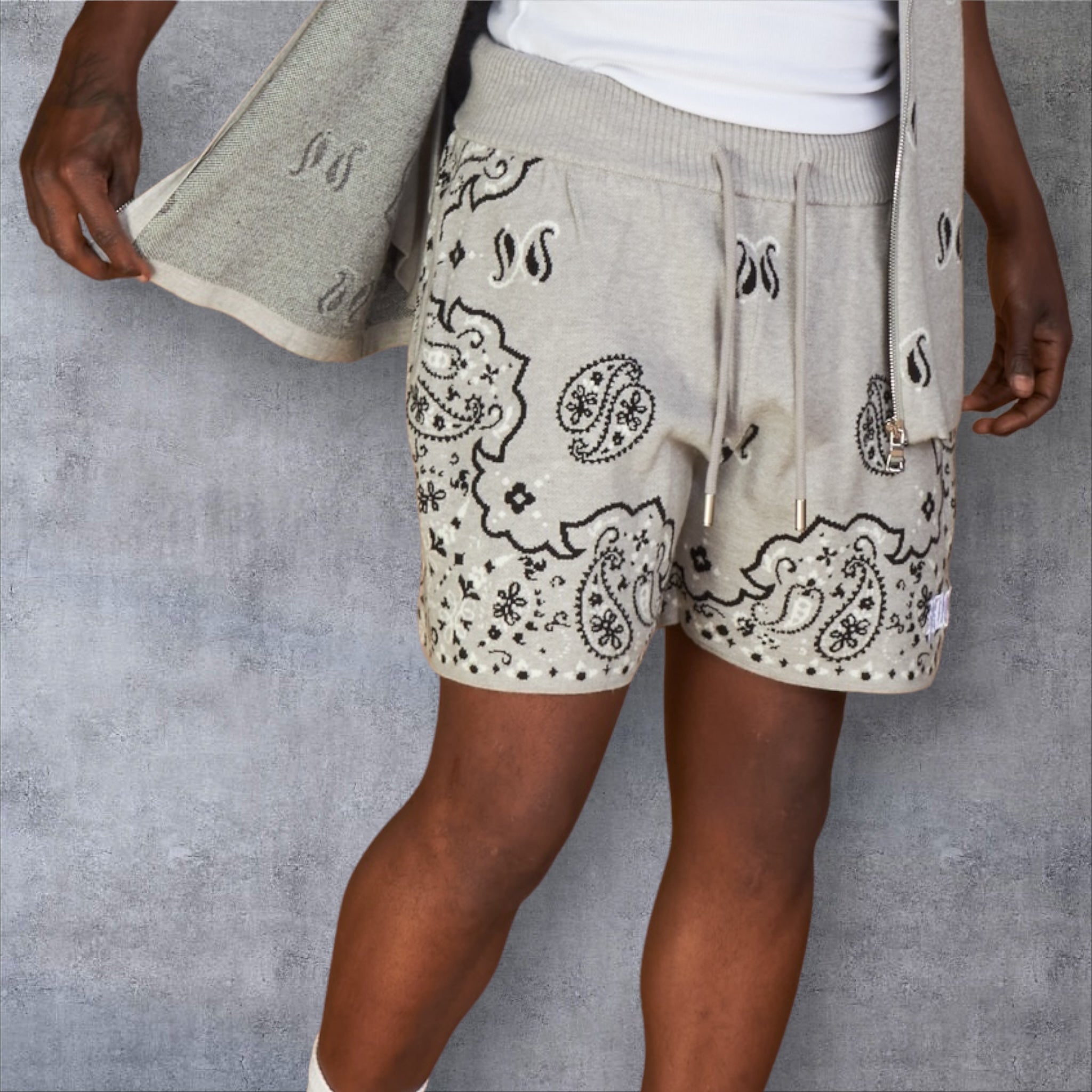 Politics "Paisley" Knit Shorts