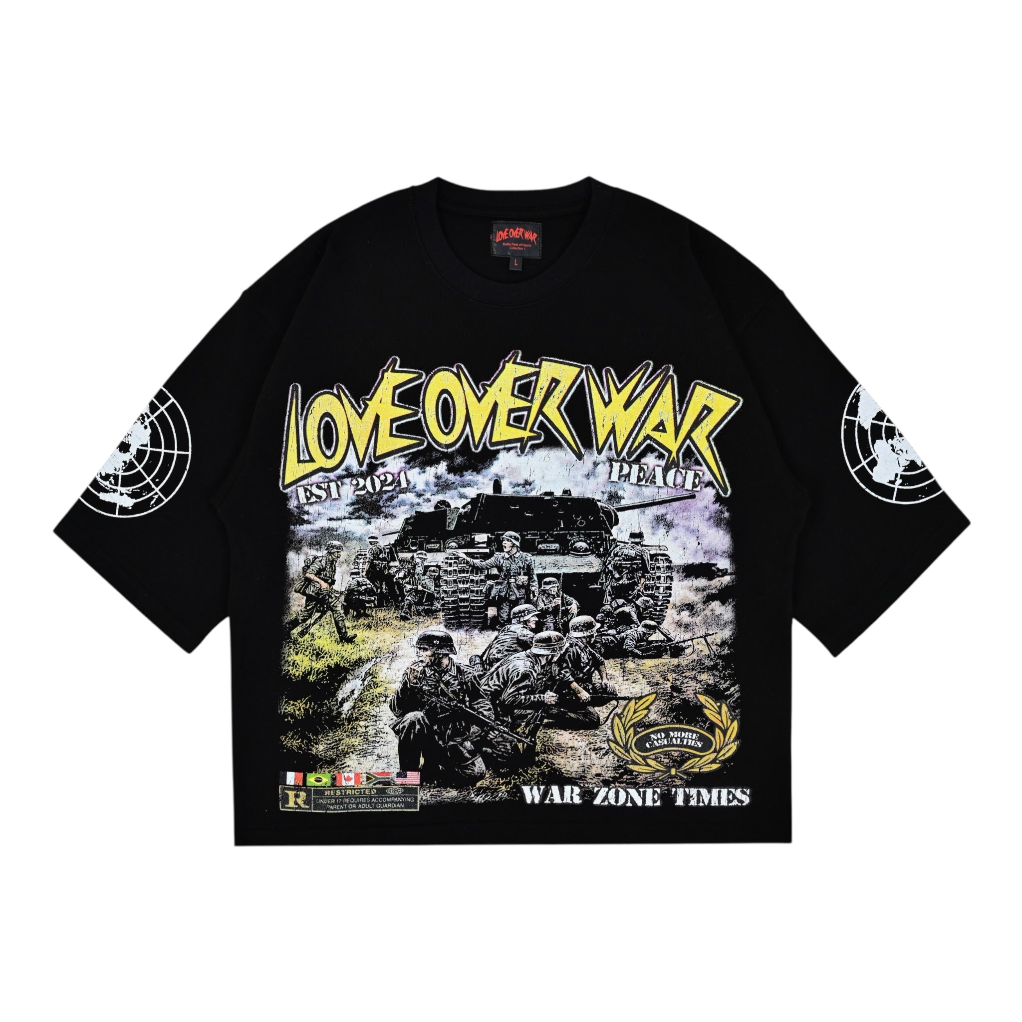 Love Over War "Commando" Cropped T-Shirt