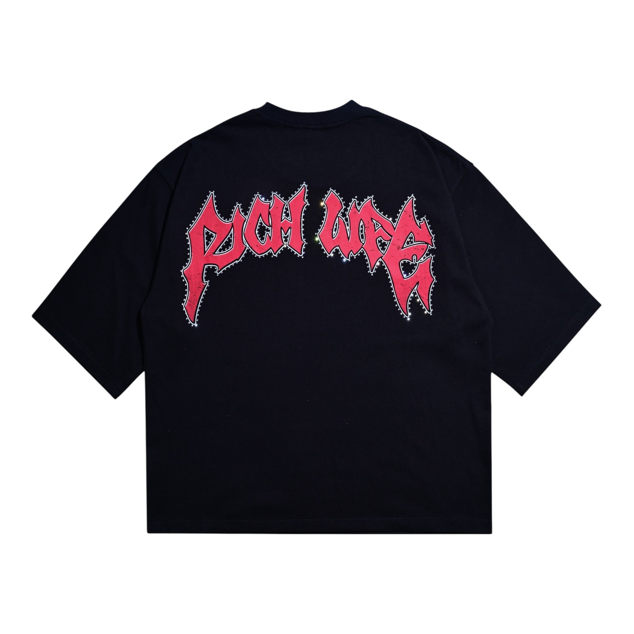 Rich Life "Hustle Hard" Rhinestone T-Shirt